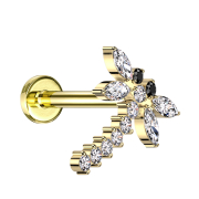 Micro Labret filettatura interna placcato in oro...