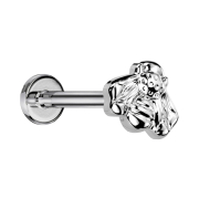 Micro Labret Innengewinde silber Biene silber