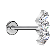 Micro Labret filetage intérieur argent trois...