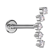 Micro Labret filetage intérieur argent...