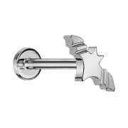 Micro Labret Innengewinde silber Basic Fledermaus silber