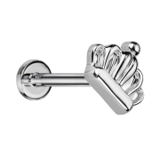 Micro Labret Innengewinde silber Krone silber