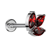 Micro labret filetage intérieur argenté...