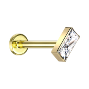 Micro Labret Internal Thread Gold-Plated Rectangular...