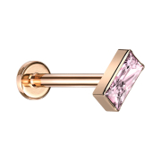Micro Labret filetage intérieur or rose rectangle...