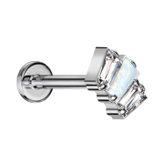 Micro Labret filetage intérieur argent trois...