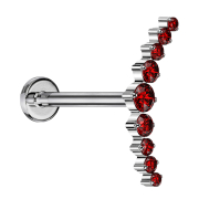 Micro Labret sans filetage argent courbé argent...