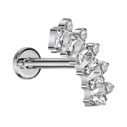 Micro Labret filetage intérieur argent six...