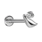 Micro Labret filetage intérieur argent cygne argent cristal argent
