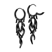 Orecchino pieghevole nero fiamma