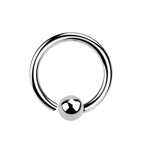 Anneau Micro Closure argenté avec boule fixée dun côté
