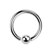 Closure Ring silber mit Kugel einseitig fixiert
