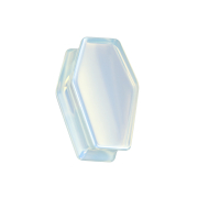 Flared plug casket made of opalite stone