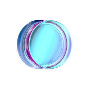 Tappo svasato di colore viola iridescente in vetro