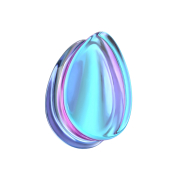 Flared Plug goutte irisée violette en verre