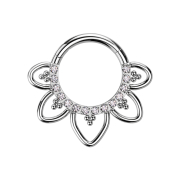 Micro bague segmentée pliable argentée,...