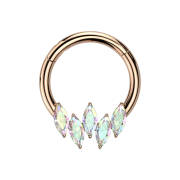 Micro Segmentring klappbar rosegold fünf Ovale...