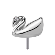 Cygne sans fil argent cristal argent