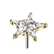 Étoile sans fil plaquée or cristaux...