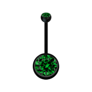 Banane Schwangerschaft schwarz mit zwei Kugeln Kristall...