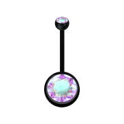 Banane Schwangerschaft schwarz mit zwei Kugeln Kristall...