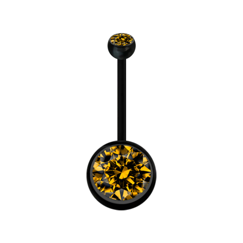 Banane grossesse noire avec deux boules cristal grande topaze