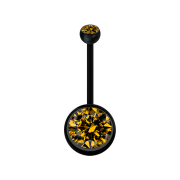 Banane Schwangerschaft schwarz mit zwei Kugeln Kristall...