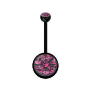 Banane Schwangerschaft schwarz mit zwei Kugeln Kristall...