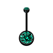 Banane Schwangerschaft schwarz mit zwei Kugeln Kristall...