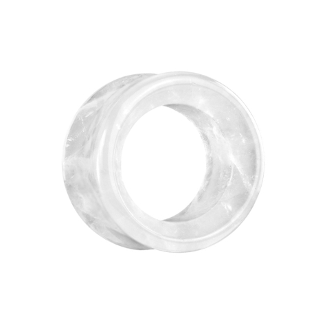 Flared Tunnel aus Milchquarz Stein