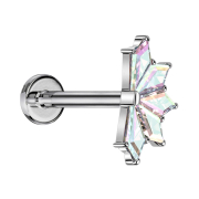 Micro Labret Internal Thread Silver Fan Silver Five...