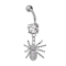 Banana silver with two balls crystal silver pendant spider crystals silver