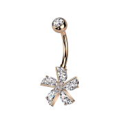 Banane rose doré avec boule de cristal...