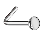 Nasenstecker gewinkelt silber mit Teller