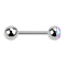 Micro barbell silver with ball and ball crystal multicolor