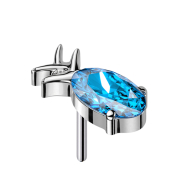 Threadless Ananas argent cristal aqua