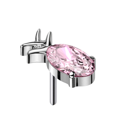 Threadless Pineapple Silver Crystal Pink