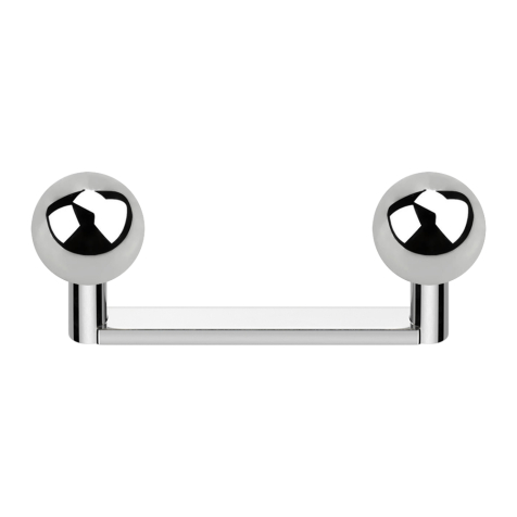 Surface Barbell flach Innengewinde silber mit zwei Kugeln silber