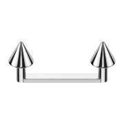 Surface Barbell piatto con filettatura interna argento...