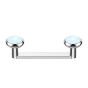 Surface Barbell flach Innengewinde silber mit zwei...