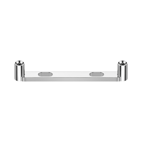Surface barbell, flat, silver, two holes