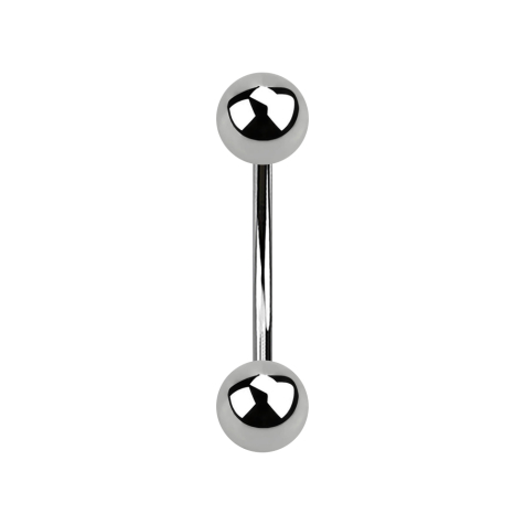 Micro banana silver with two balls