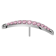 Croissant de lune argenté sans filetage avec...