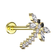 Micro Threadless Labret Gold-Plated Dragonfly Gold-Plated...
