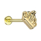 Micro Threadless Labret Gold-Plated Crown Gold-Plated