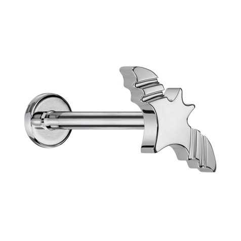 Micro Labret sans filetage argent chauve-souris argent