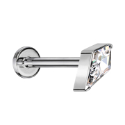 Micro Labret filetage intérieur argent Diamant...