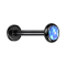 Micro Labret Internal Thread Black Disc Rounded Black Opal Blue