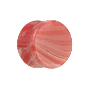 Flared plug red with white pattern