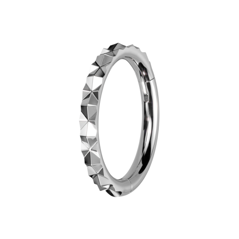 Micro Segmentring klappbar silber X facettiert